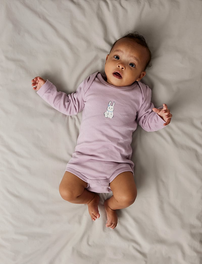 name it - NBFBODY 3P LS SUMMR SAND RABBIT NOOS - multipack bodies - summer sand - 0