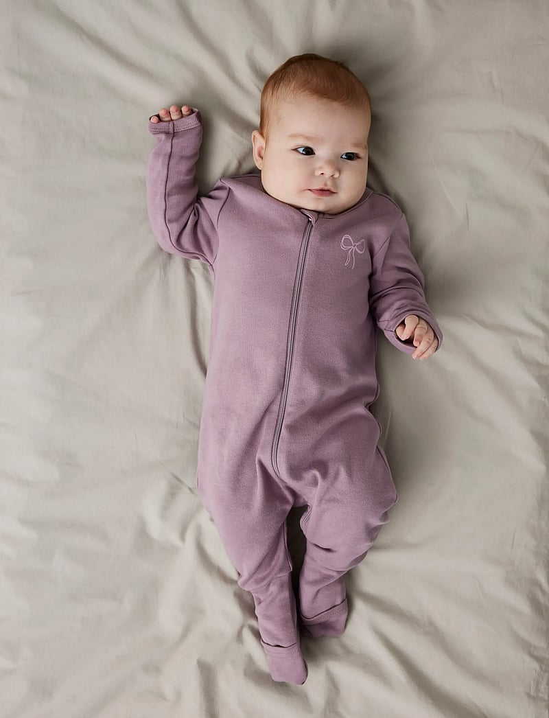 name it - NBFNIGHTSUIT 2P ZIP FF PINK BOW NOOS - sovoveraller - barely pink - 5