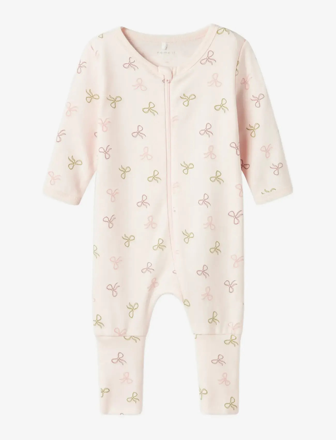 name it - NBFNIGHTSUIT 2P ZIP FF PINK BOW NOOS - sovoveraller - barely pink - 3