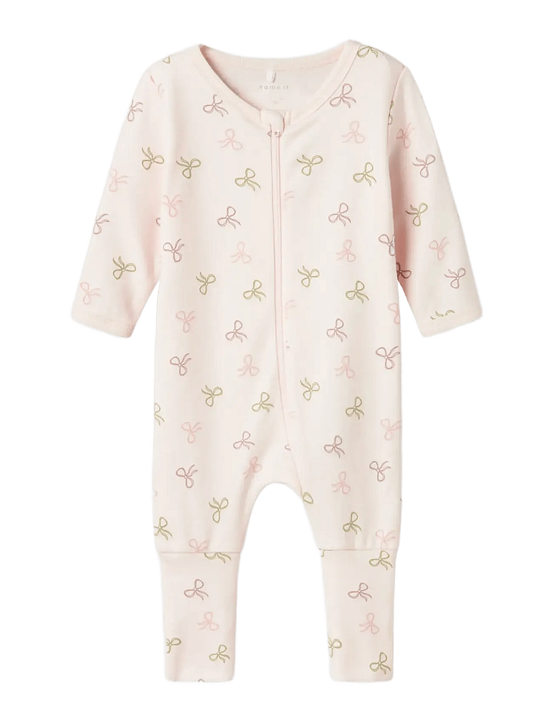 name it - NBFNIGHTSUIT 2P ZIP FF PINK BOW NOOS - sovoveraller - barely pink - 3