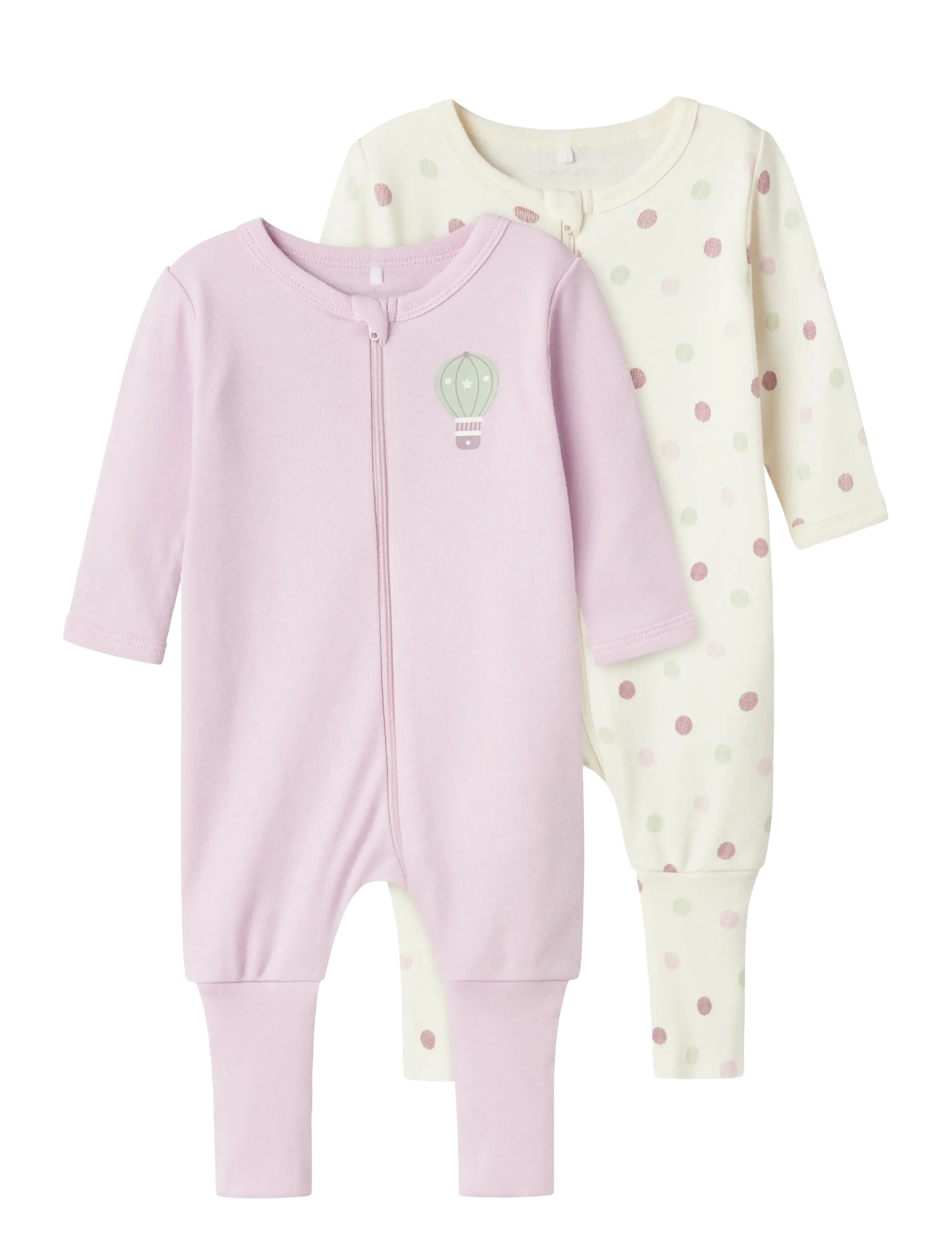 name it NBFNIGHTSUIT 2P ZIP FF JET DOT NOOS - 4 for 3 - JET STREAM / pink/rose