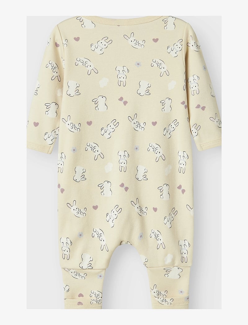 name it - NBFNIGHTSUIT 2P ZIP FF SAND RABBIT NOOS - summer sand - 1