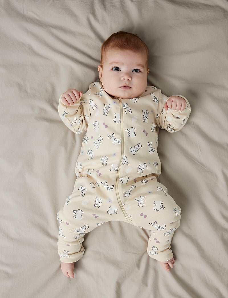 name it - NBFNIGHTSUIT 2P ZIP FF SAND RABBIT NOOS - summer sand - 3