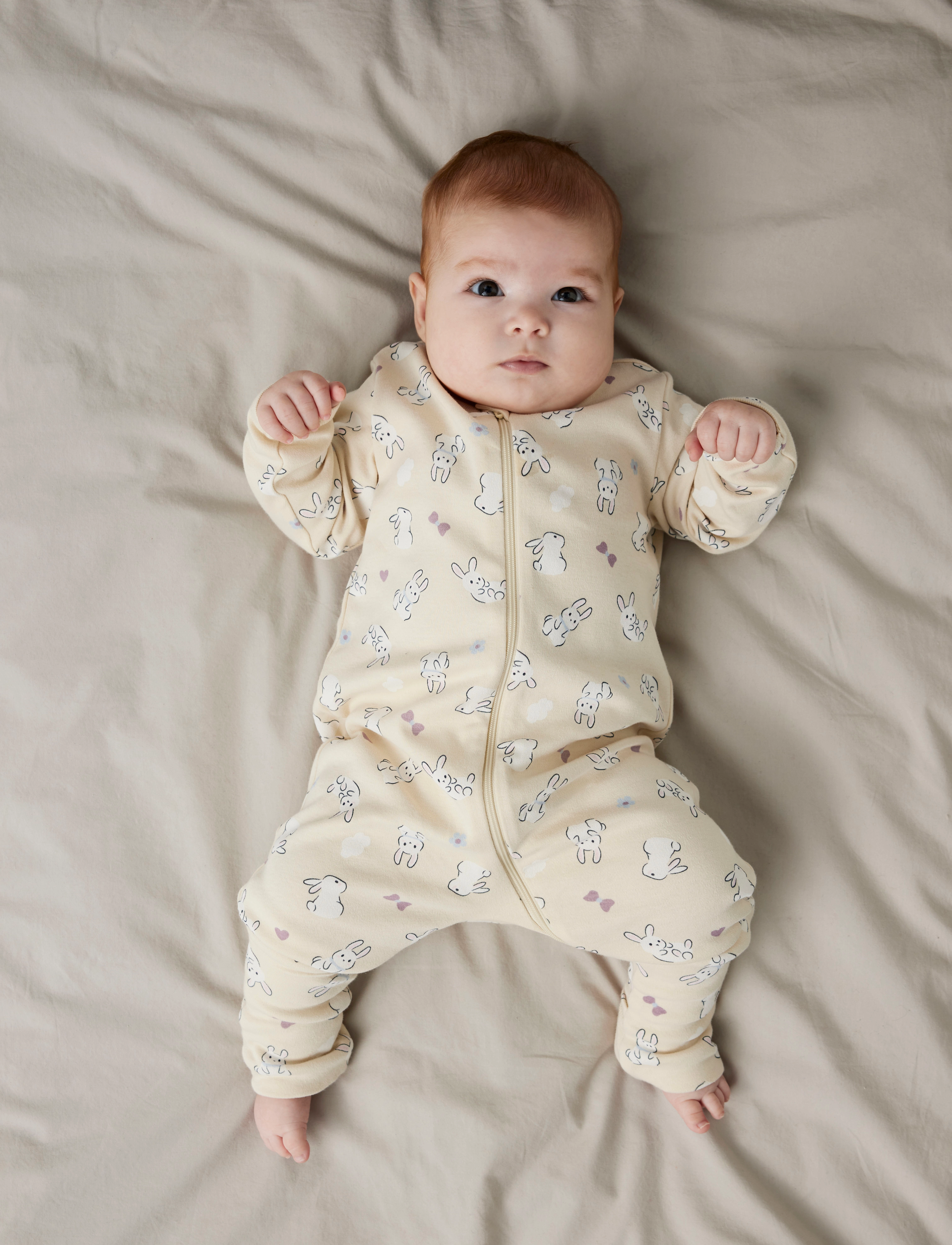 name it - NBFNIGHTSUIT 2P ZIP FF SAND RABBIT NOOS - summer sand - 3