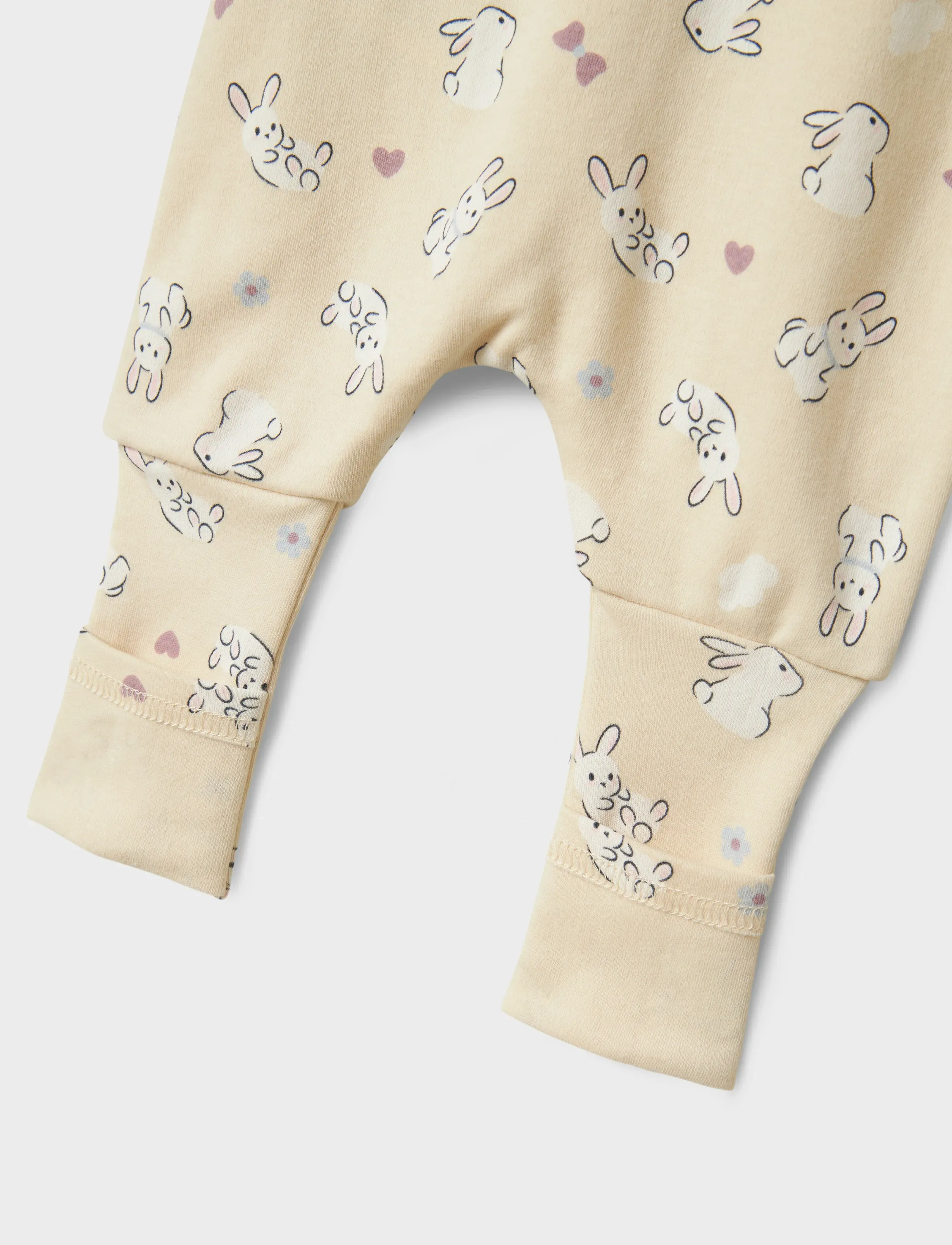 name it - NBFNIGHTSUIT 2P ZIP FF SAND RABBIT NOOS - summer sand - 5