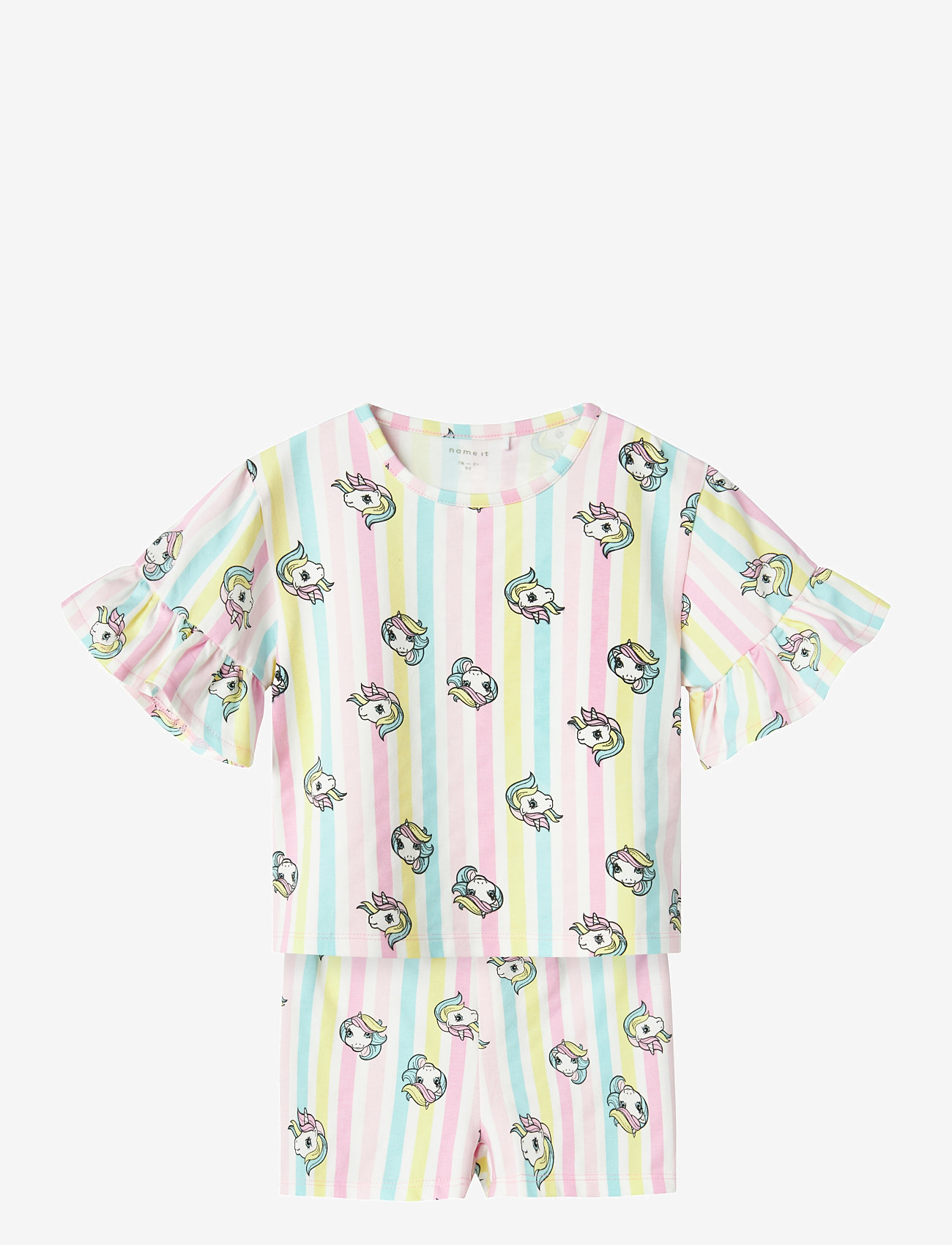 name it - NMFMIDIS MLP SS NREG SHORTSSET CPLG - komplektid - pink frosting - 0