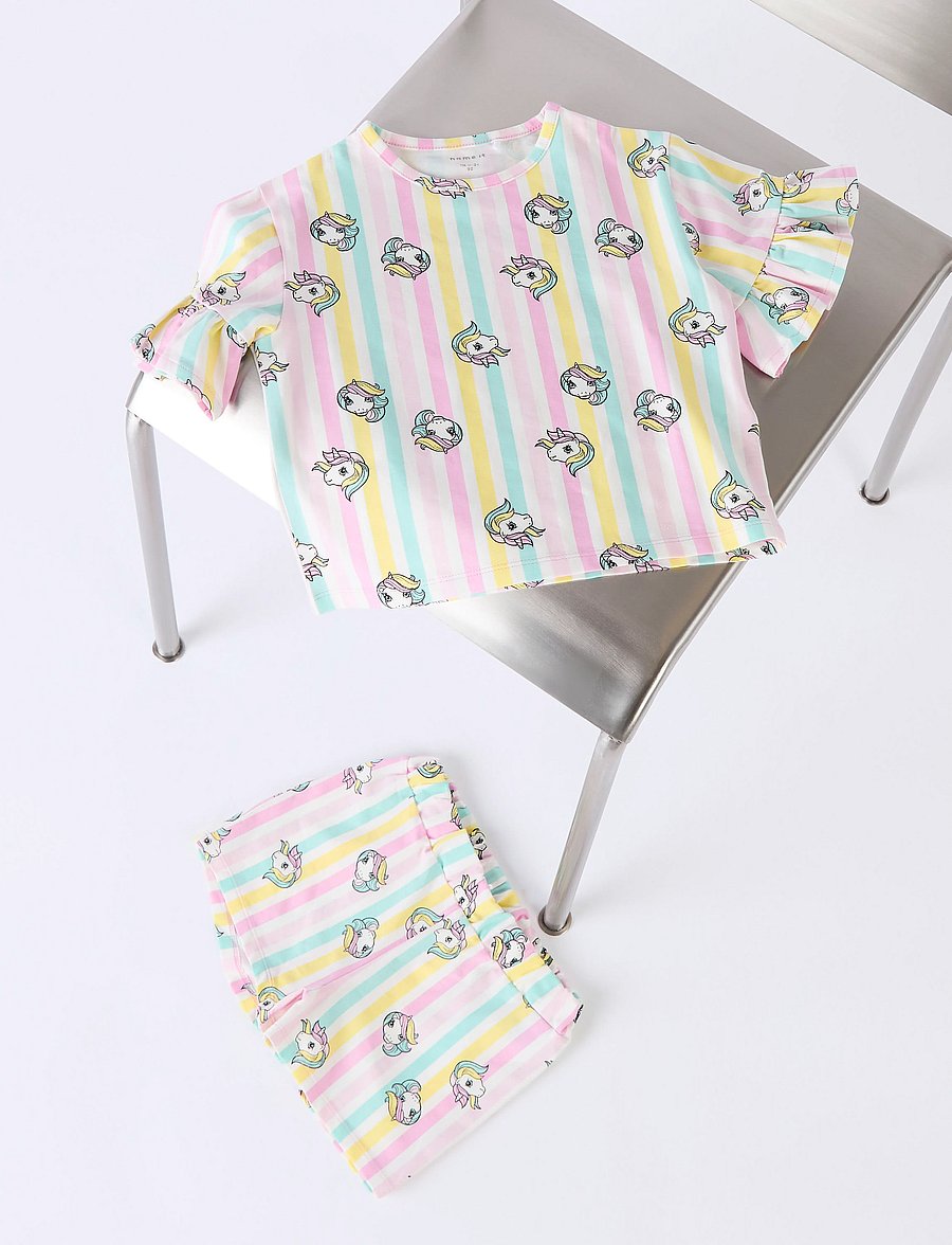 name it - NMFMIDIS MLP SS NREG SHORTSSET CPLG - pesukomplektid - pink frosting - 2