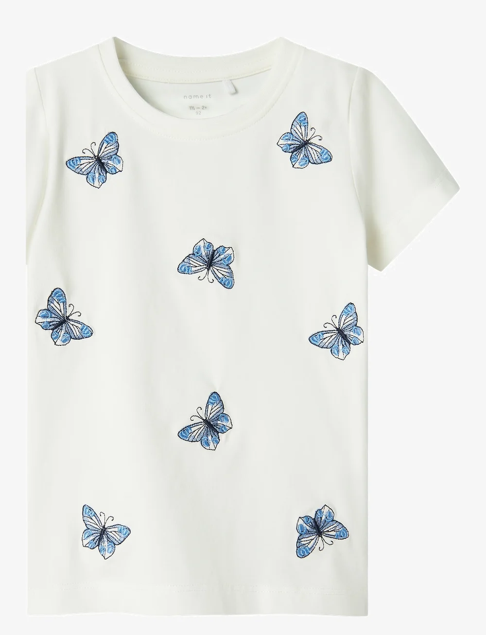 name it - NMFDENYS SS TOP - kurzärmelige - cloud dancer - 0