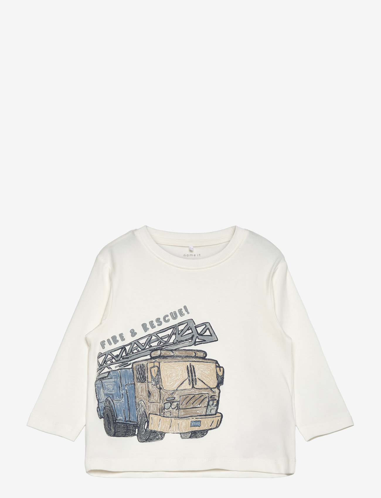 name it - NMMDUSTY NREG LS TOP BOX - långärmade t-shirts - cloud dancer - 0