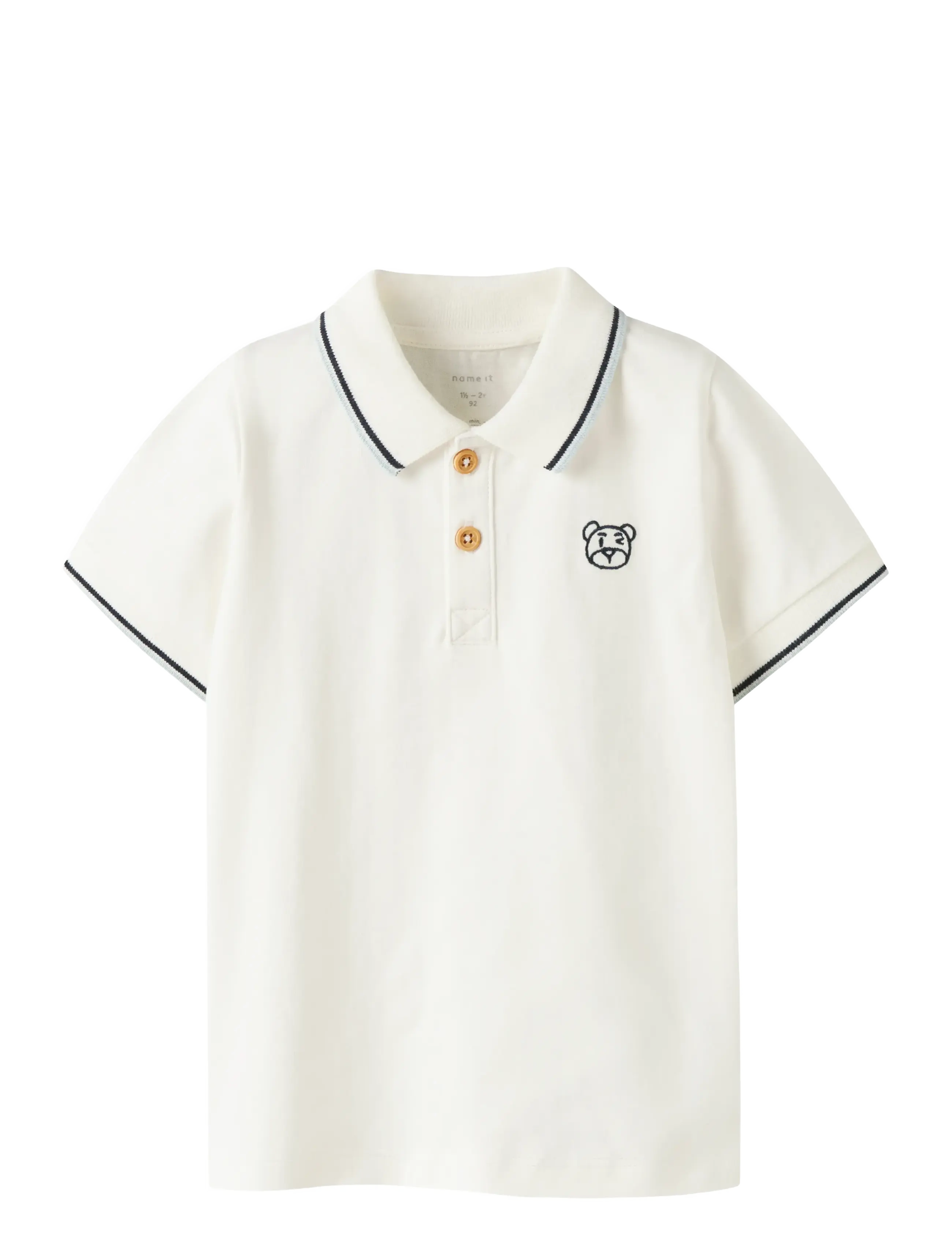 name it NMMDAKAN SS POLO - Last chance - CLOUD DANCER / white