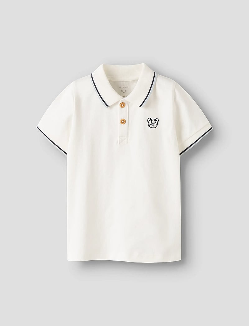 name it - NMMDAKAN SS POLO - lyhythihaiset - cloud dancer - 2