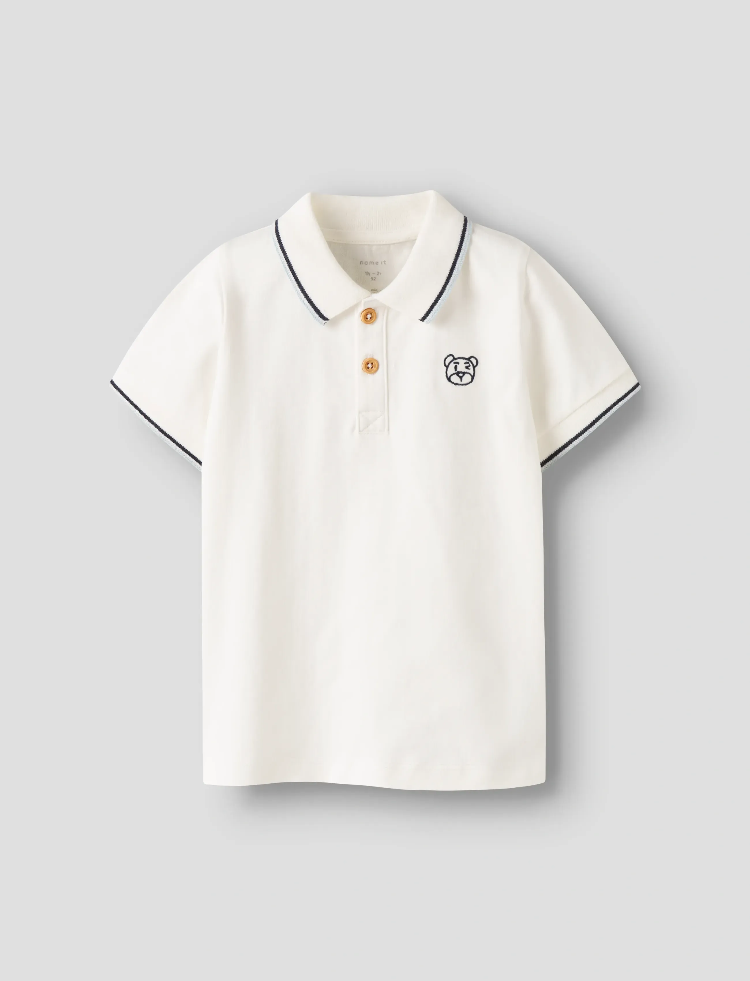 name it - NMMDAKAN SS POLO - korte mouwen - cloud dancer - 2