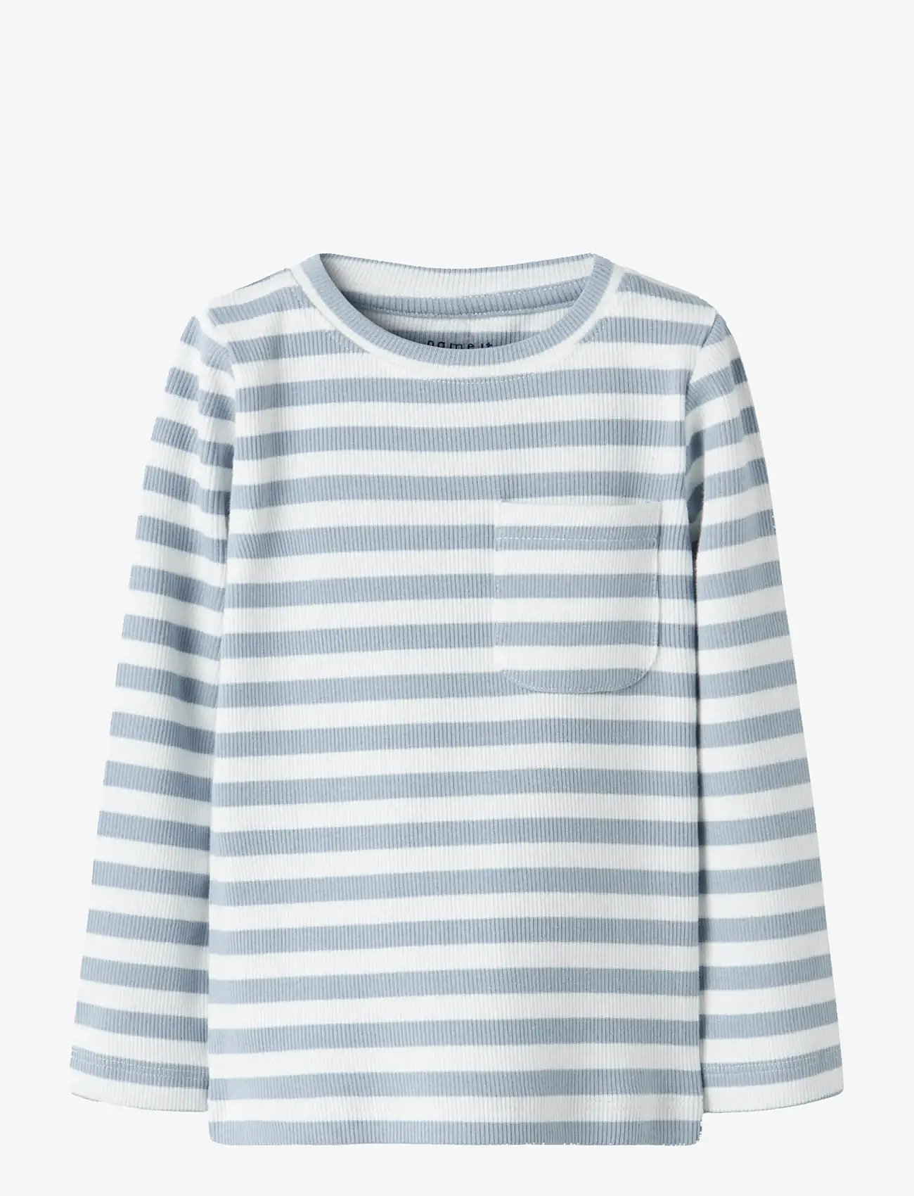 name it - NMMDEKAB SLIM LS TOP - pitkähihaiset t-paidat - blue fog - 0