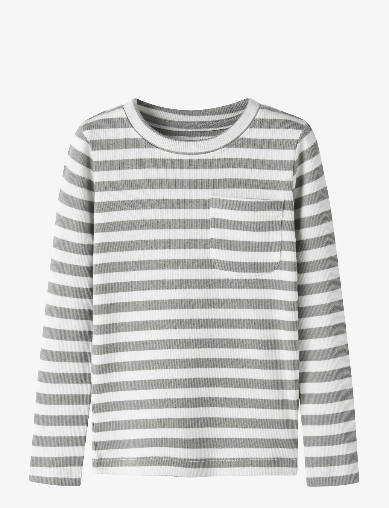 name it - NMMDEKAB SLIM LS TOP - langærmede t-shirts - shadow - 0