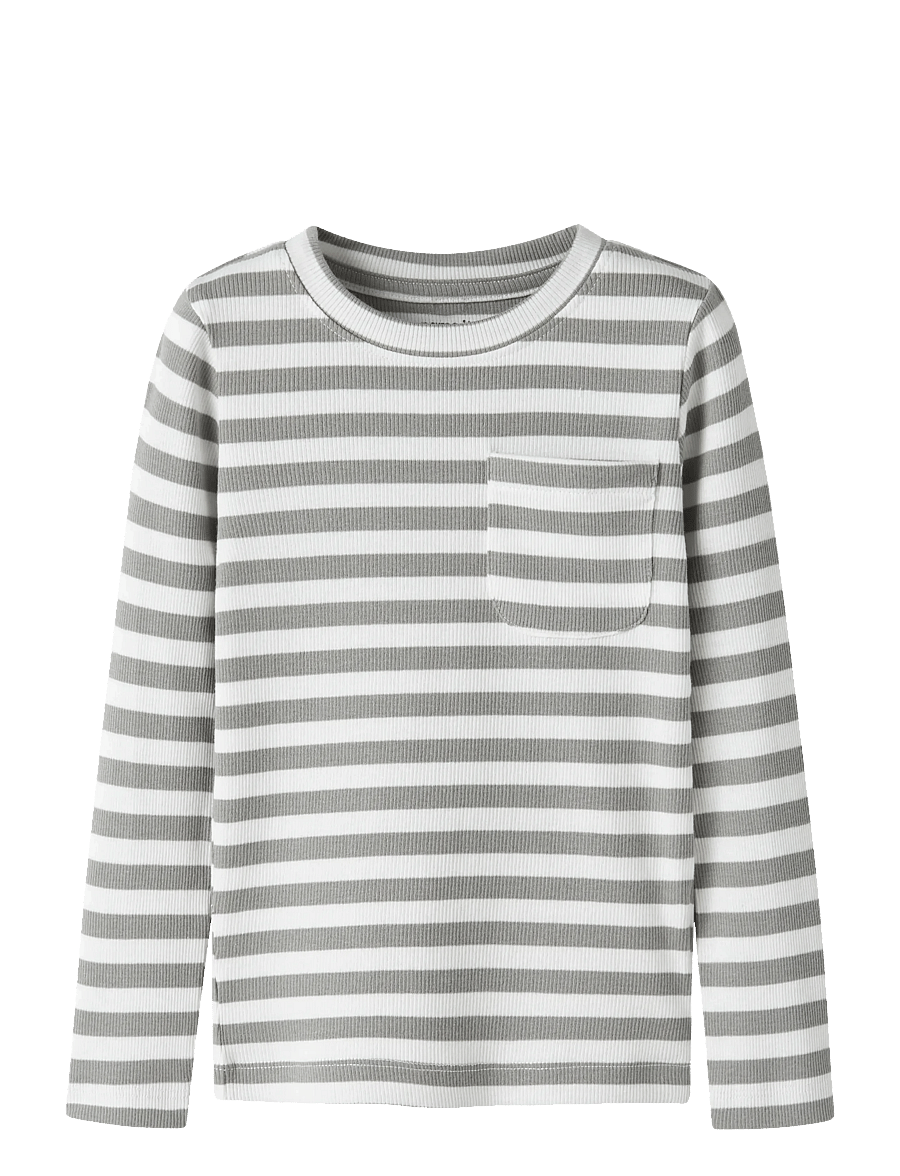 name it - NMMDEKAB SLIM LS TOP - t-shirts à manches longues - shadow - 0