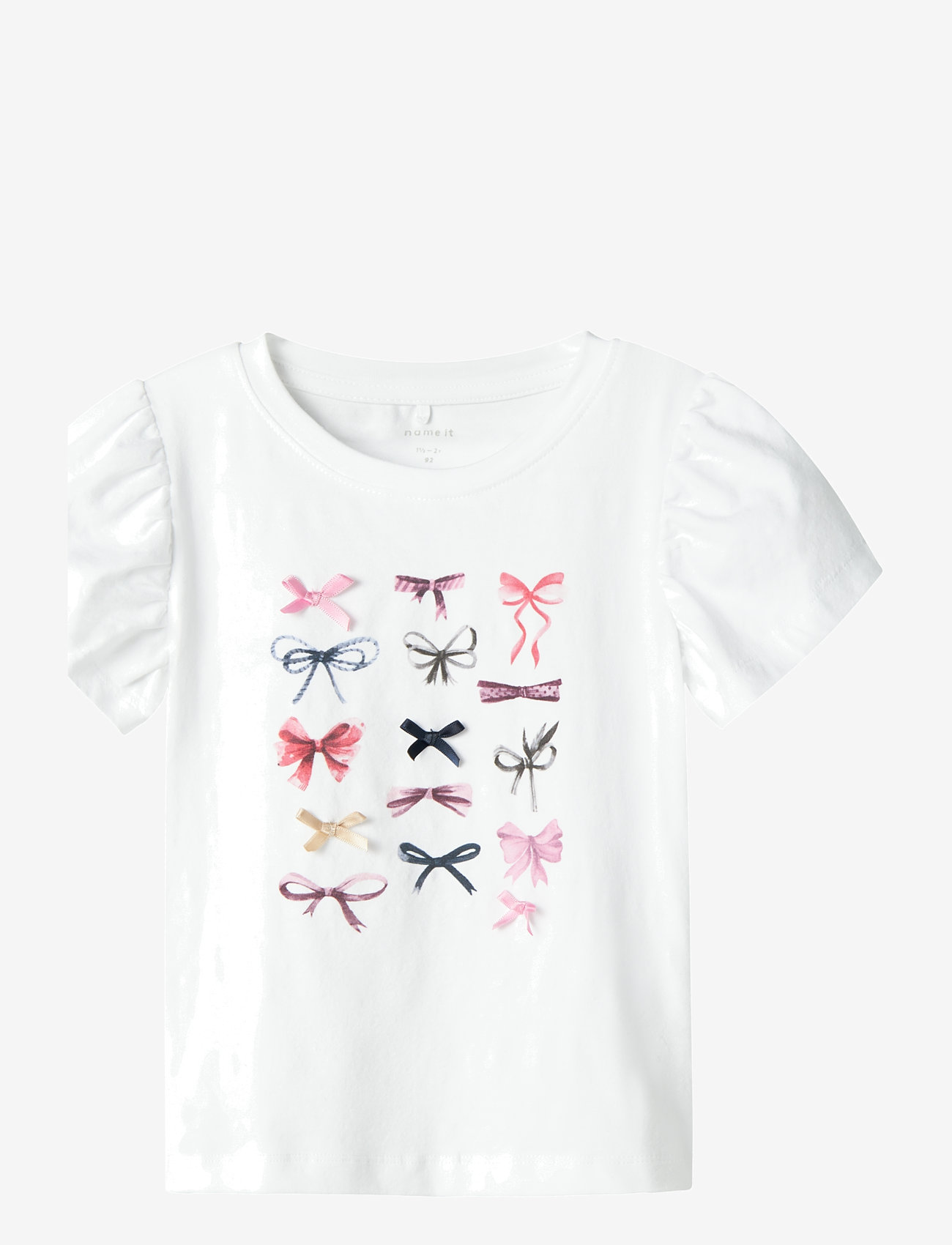 name it - NMFFILLY SS TOP - sügisesed riided - bright white - 0