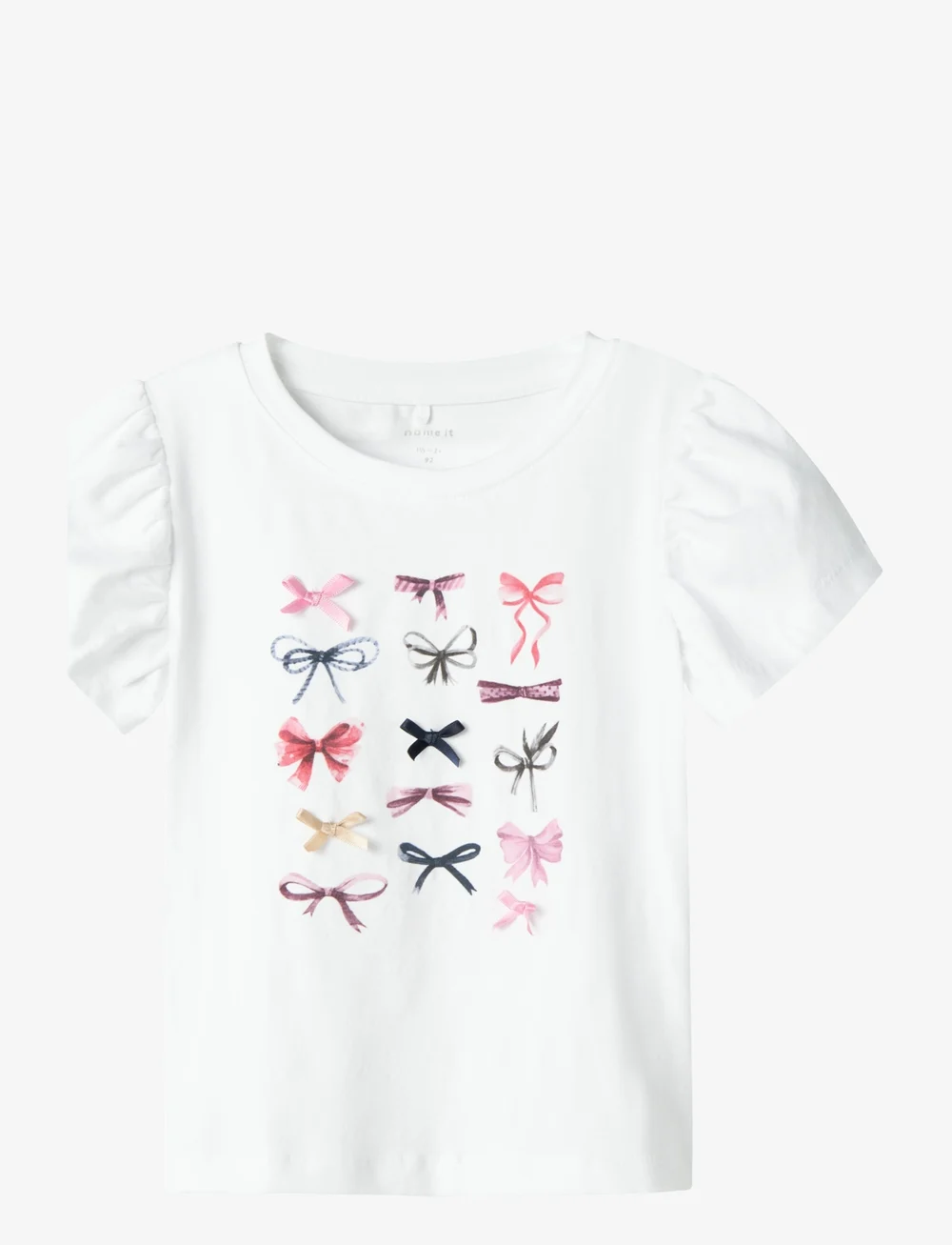 name it - NMFFILLY SS TOP - kurzärmelige - bright white - 0