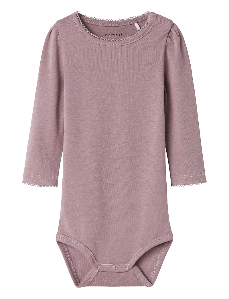 name it - NBFFALLON LS BODY - langærmede bodyer - elderberry - 0