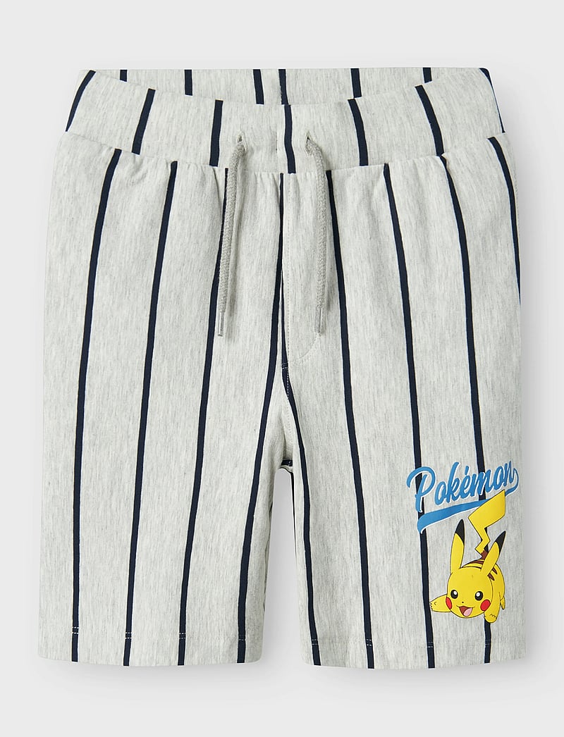 name it - NKMMASKA POKEMON NREG SHORTSSET SKY - sets mit kurzärmeligem t-shirt - light grey melange - 2