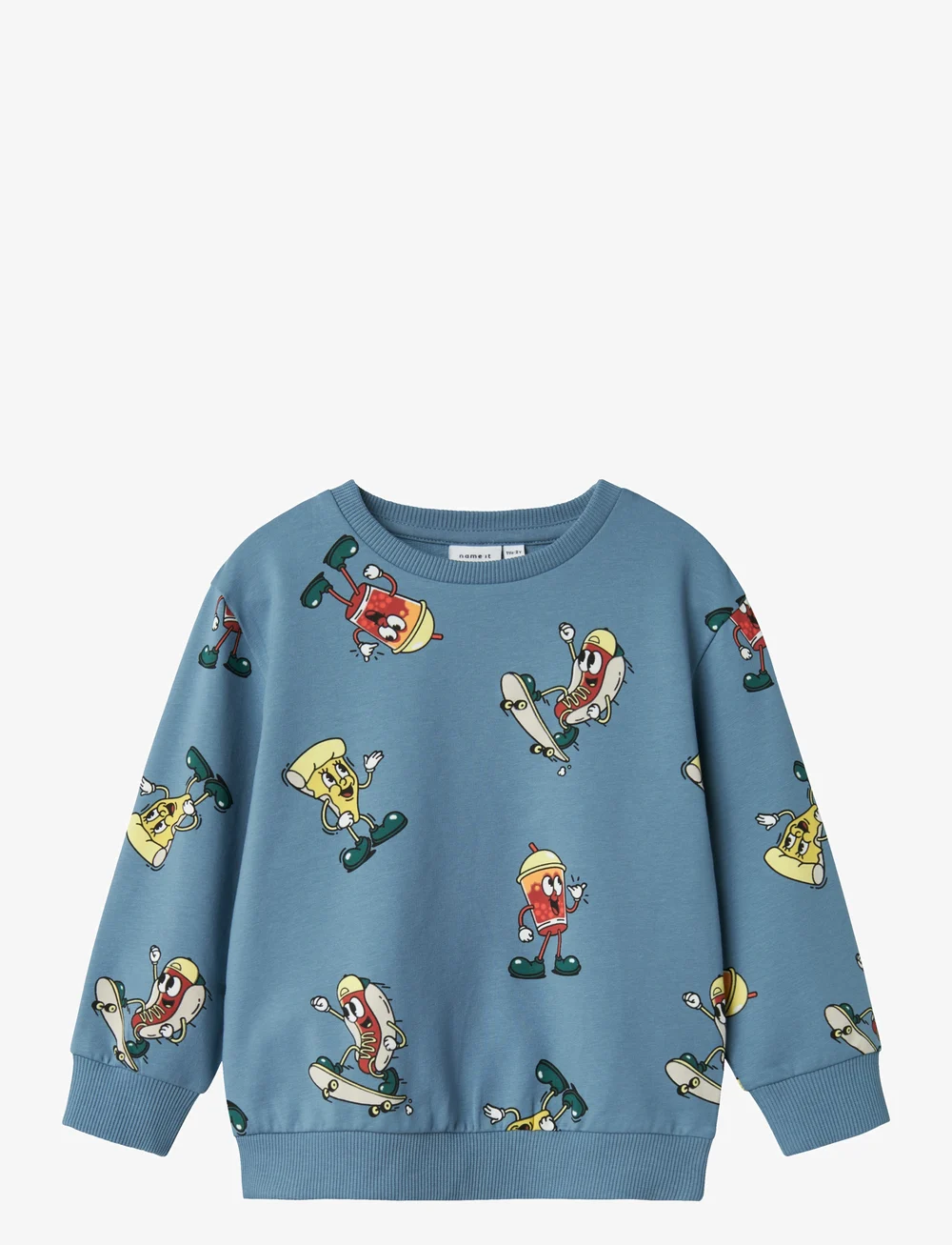 name it - NMMDIEGO NREG SWEAT UNB BOX - sporta džemperi - spring lake - 0