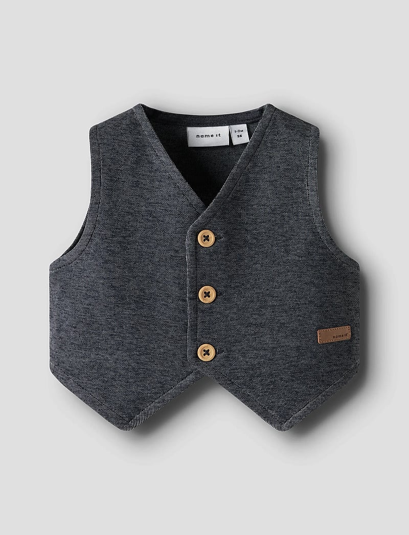 name it - NBMFOLLOW WAIST COAT - kamizelki - navy blazer - 2