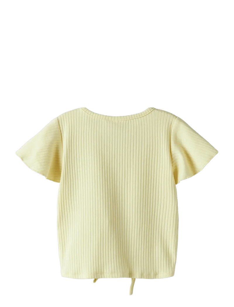name it - NMFFSAND SS SHORT TOP - kurzärmelige - pastel yellow - 1