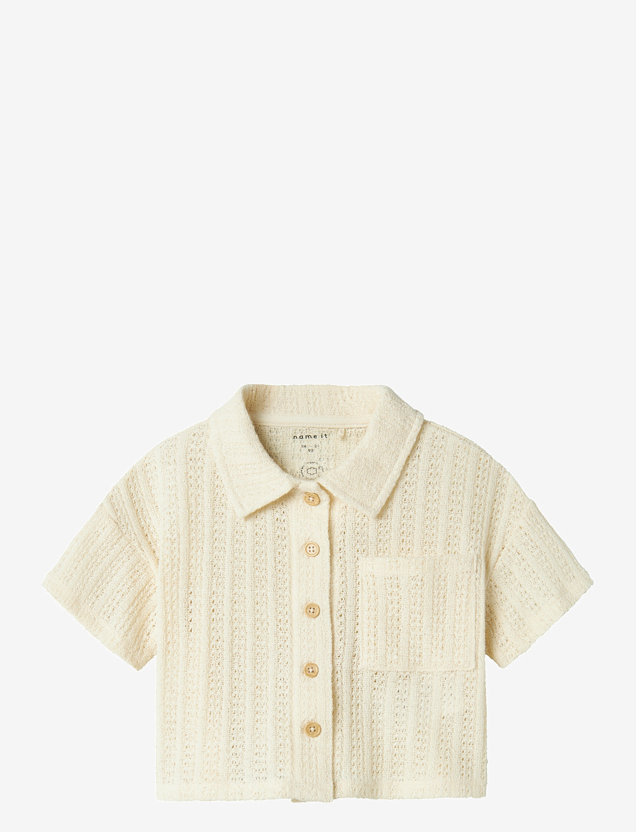 name it - NMFFEEL SS SHORT SHIRT - kortærmede skjorter - summer sand - 0