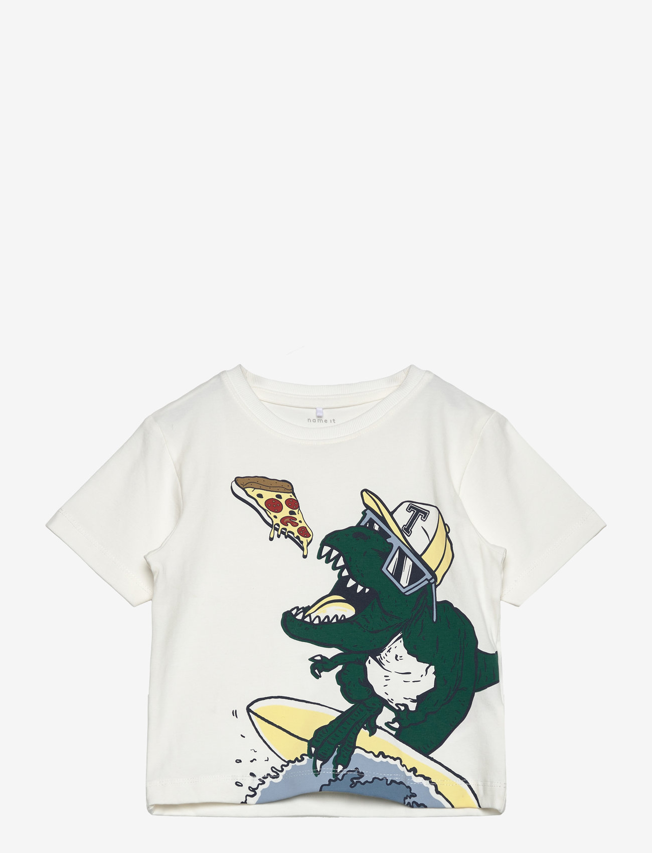 name it - NMMDINO NREG SS TOP BOX - short-sleeved t-shirts - cloud dancer - 0