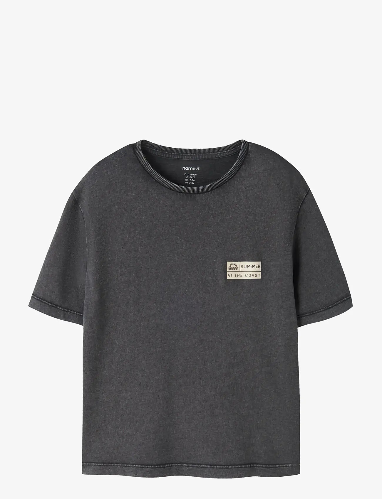 name it - NKMFANDEL SS NREG TOP NOOS - kurzärmelige - black - 0