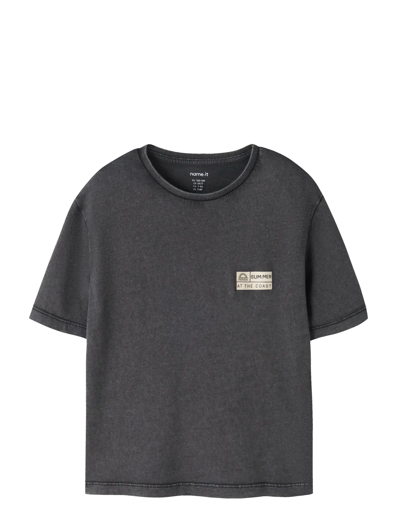 name it NKMFANDEL SS NREG TOP NOOS - Toppe og t-shirts - BLACK / grey