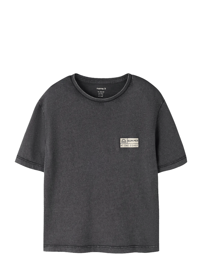 name it - NKMFANDEL SS NREG TOP NOOS - kurzärmelige - black - 0