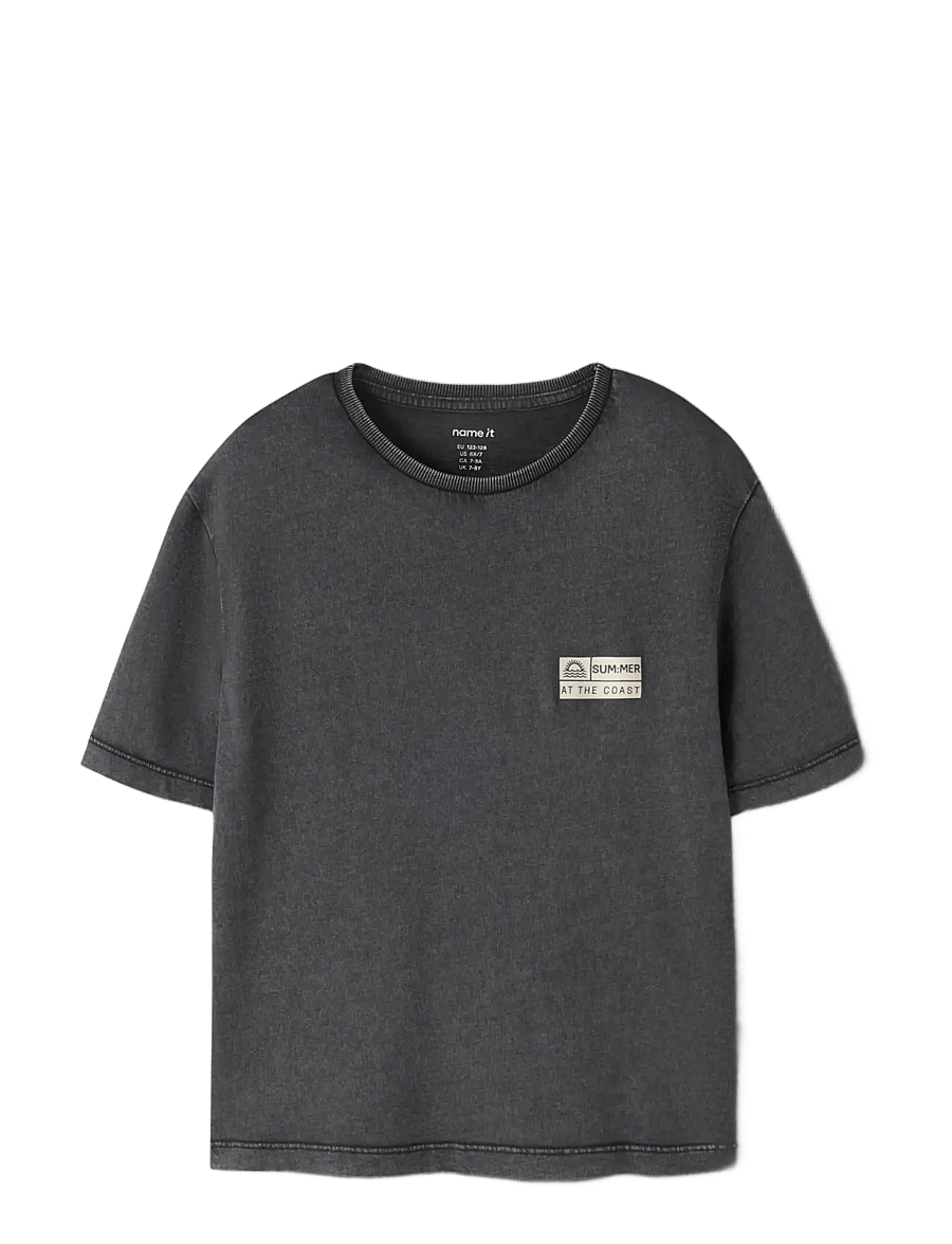 name it - NKMFANDEL SS NREG TOP NOOS - kurzärmelige - black - 2