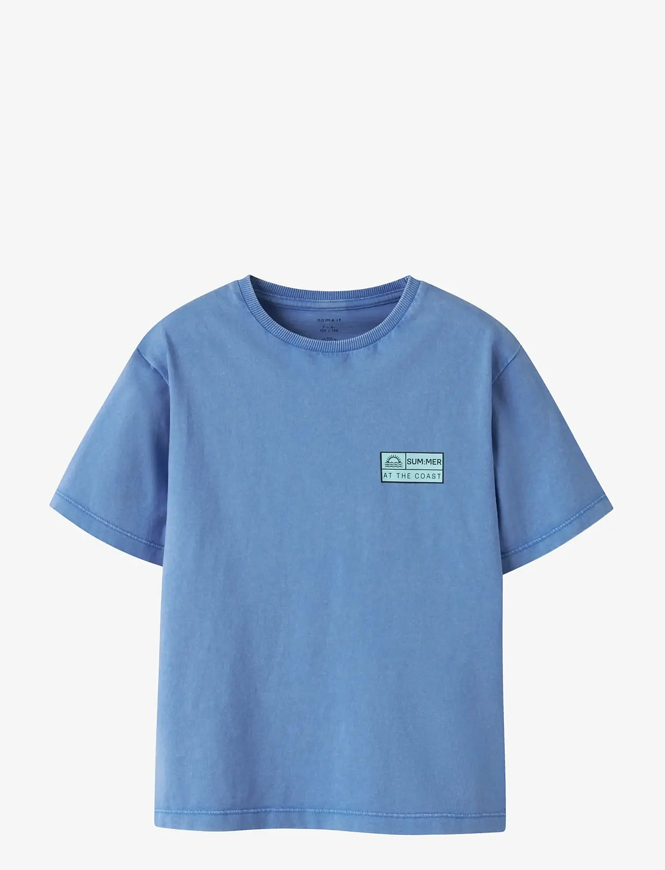 name it - NKMFANDEL SS NREG TOP NOOS - short-sleeved t-shirts - palace blue - 0