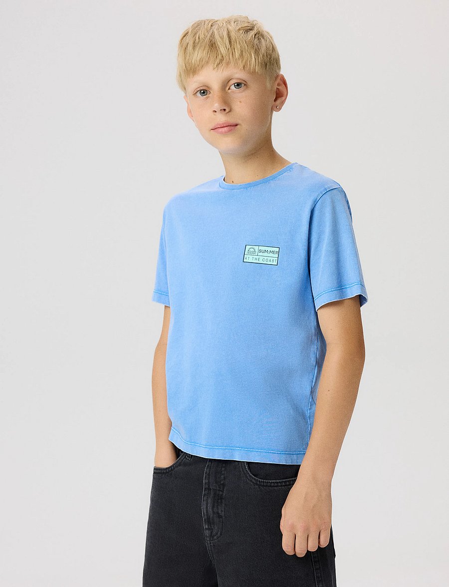 name it - NKMFANDEL SS NREG TOP NOOS - kurzärmelige - palace blue - 0