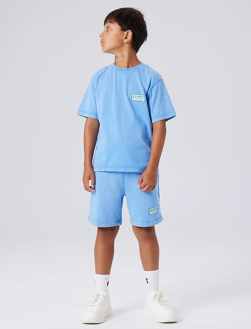 name it - NKMFANDEL SS NREG TOP NOOS - short-sleeved t-shirts - palace blue - 3