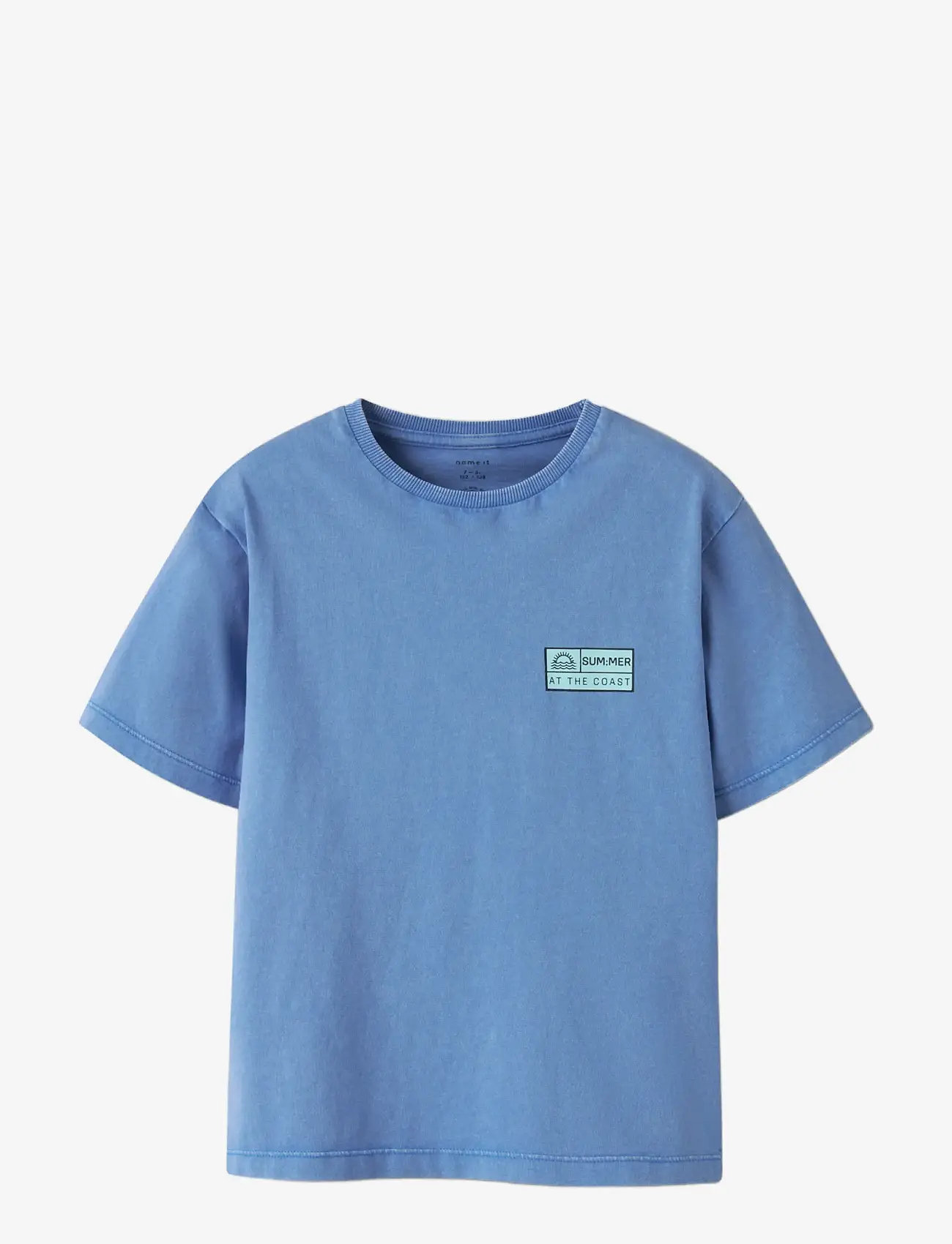 name it - NKMFANDEL SS NREG TOP NOOS - short-sleeved t-shirts - palace blue - 2