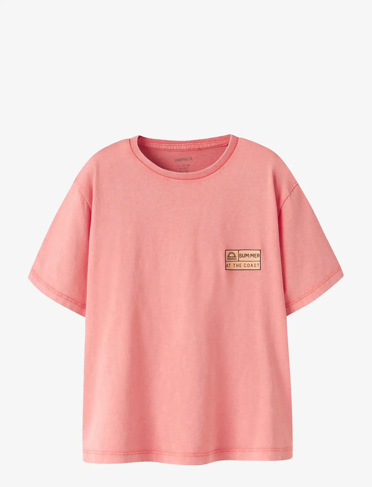 name it - NKMFANDEL SS NREG TOP NOOS - kortærmede t-shirts - peach echo - 0