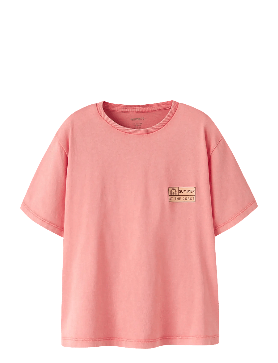 name it - NKMFANDEL SS NREG TOP NOOS - kortærmede t-shirts - peach echo - 0