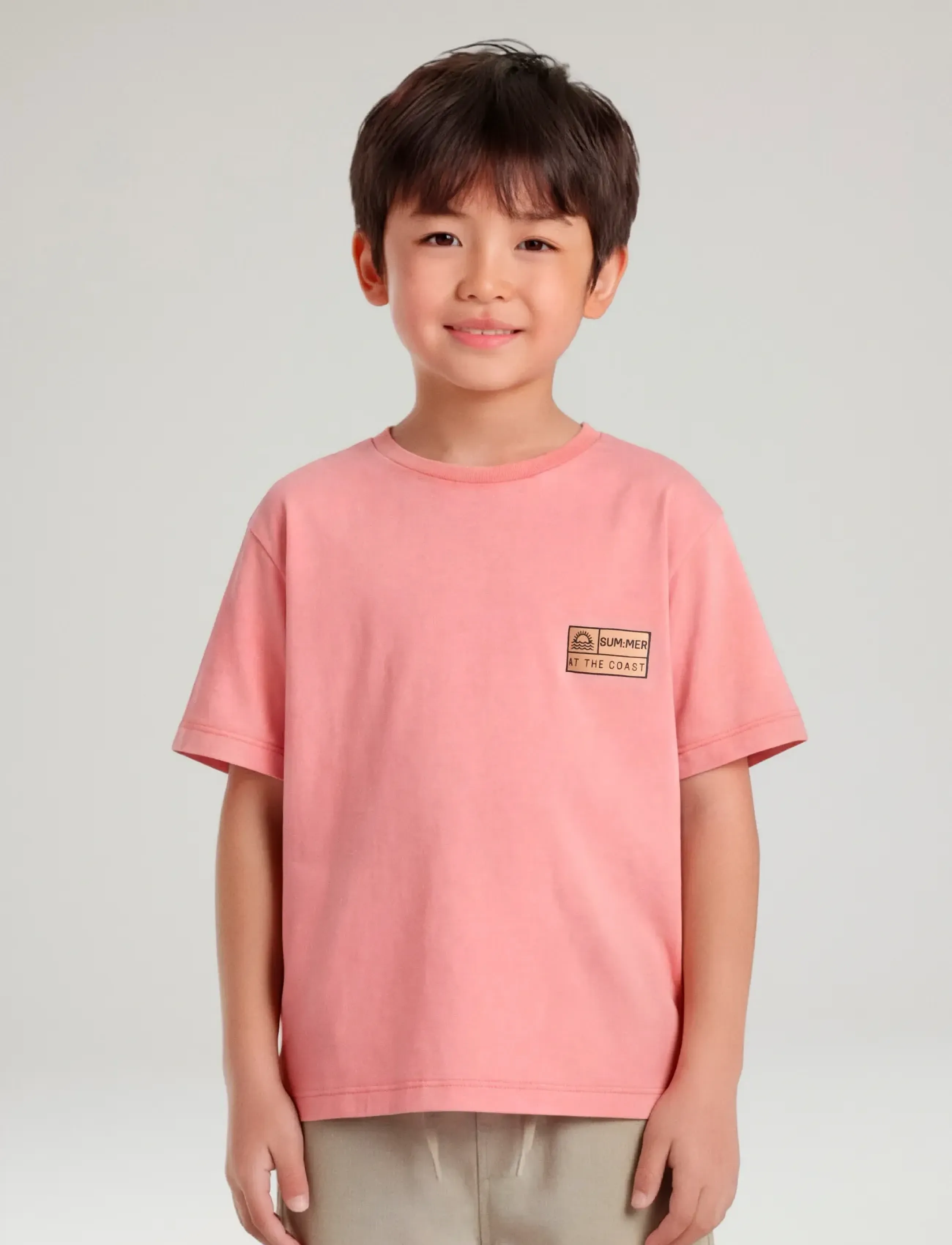 name it - NKMFANDEL SS NREG TOP NOOS - short-sleeved t-shirts - peach echo - 4