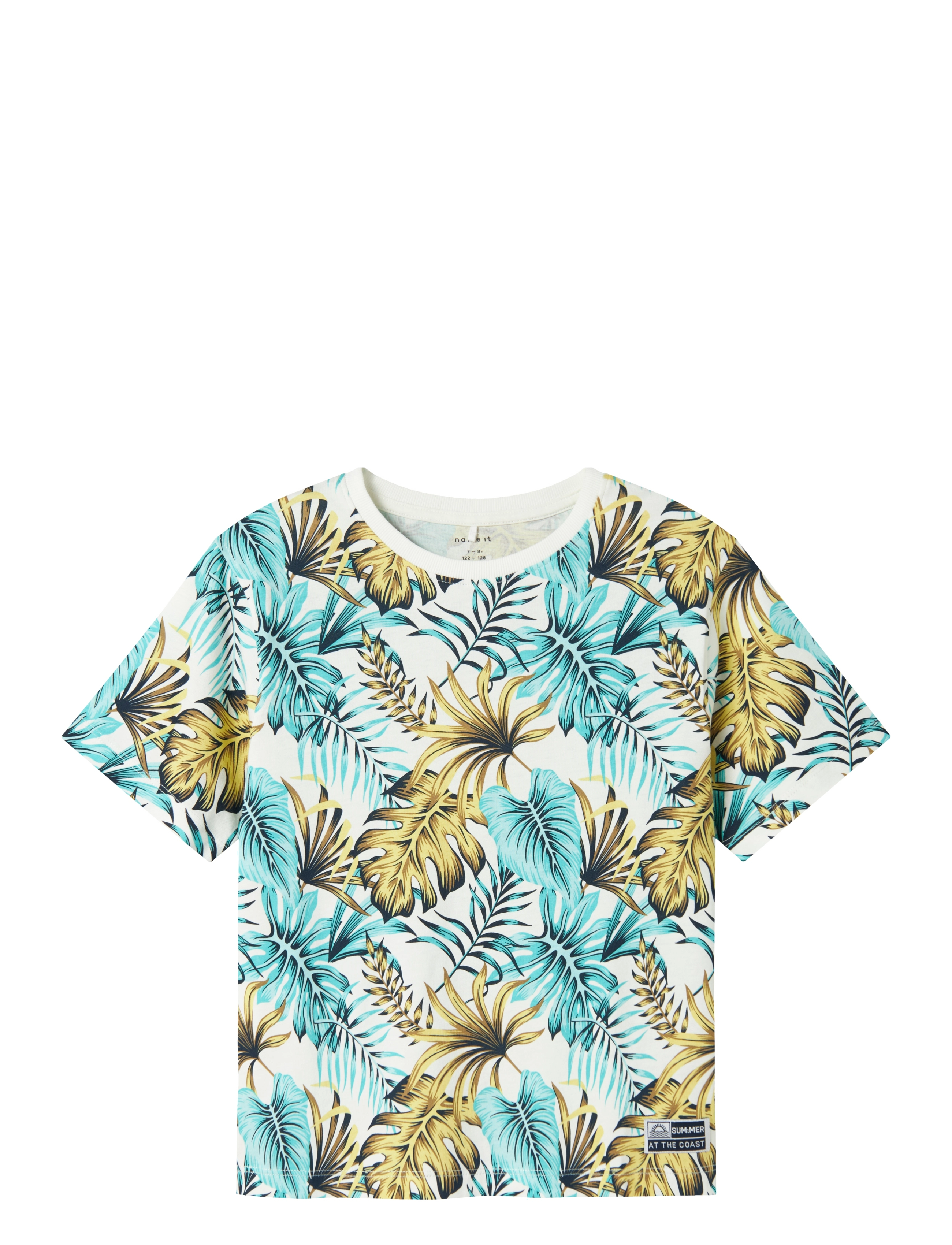 name it NKMFANGO SS NREG TOP BOX - Põhitooted - CLOUD DANCER / blue