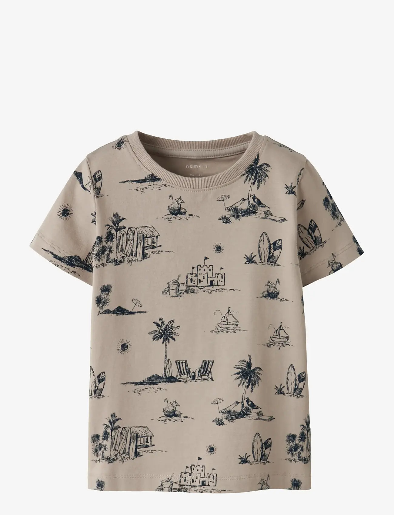 name it - NMMFILLE SS TOP BOX - kortærmede t-shirts - chateau gray - 0