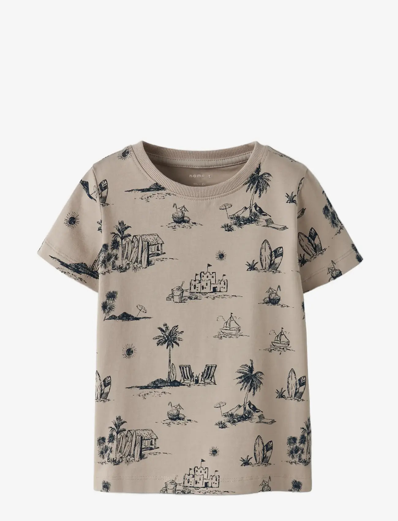 name it - NMMFILLE SS TOP BOX - kortærmede t-shirts - chateau gray - 2