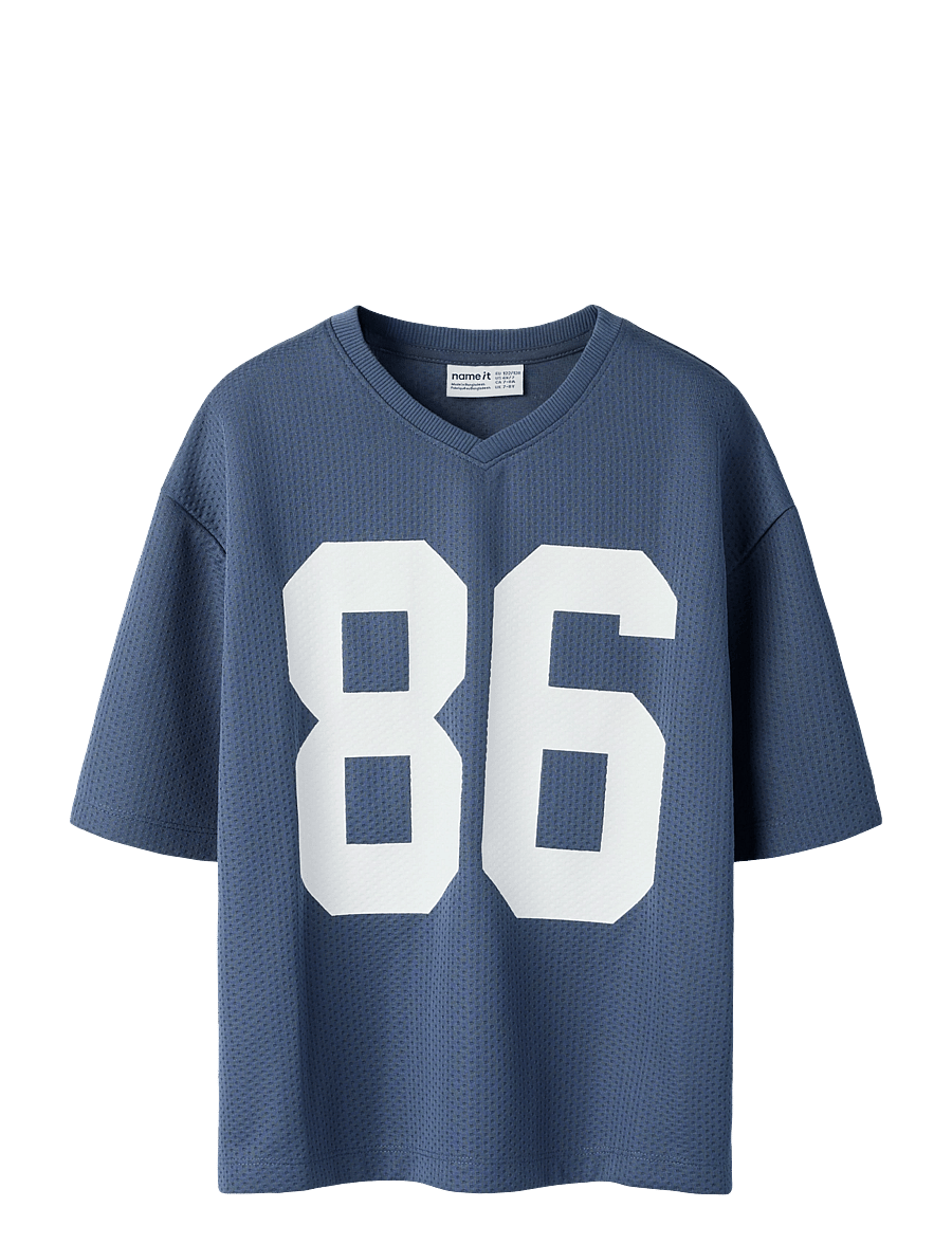 name it - NKMFERD SS RLX TOP - sportoberteile - vintage indigo - 0
