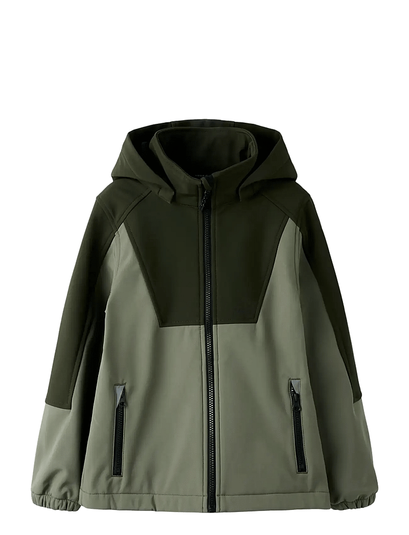 name it - NKNALFA08 SOFTSHELL JACKET BLOCK FO - softshell jakid - dusty olive - 0