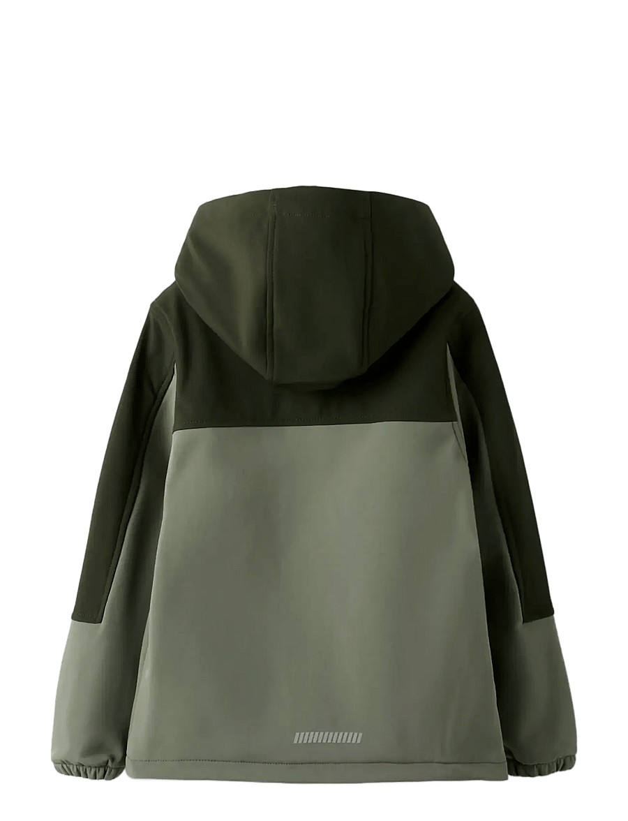 name it - NKNALFA08 SOFTSHELL JACKET BLOCK FO - dusty olive - 1