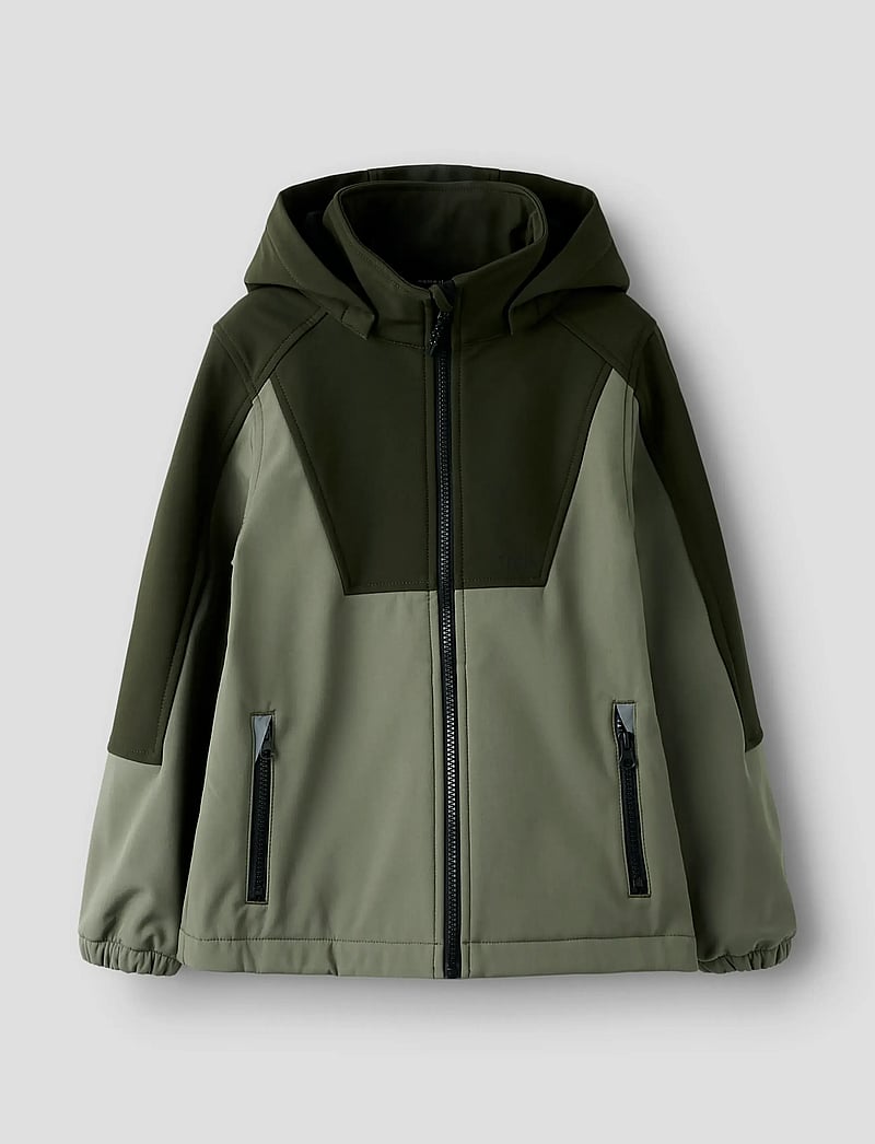 name it - NKNALFA08 SOFTSHELL JACKET BLOCK FO - softshell jakid - dusty olive - 2