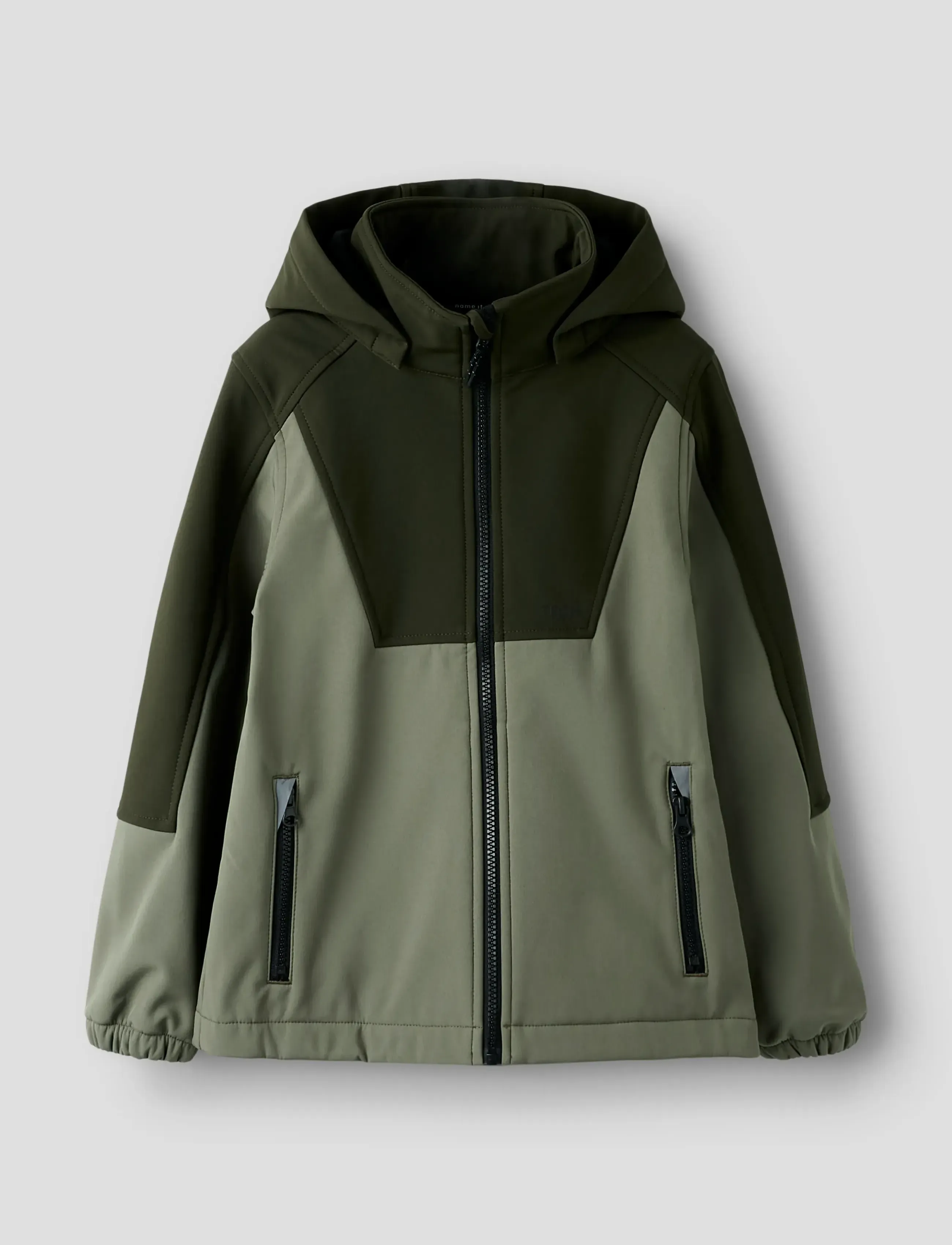 name it - NKNALFA08 SOFTSHELL JACKET BLOCK FO - dusty olive - 2