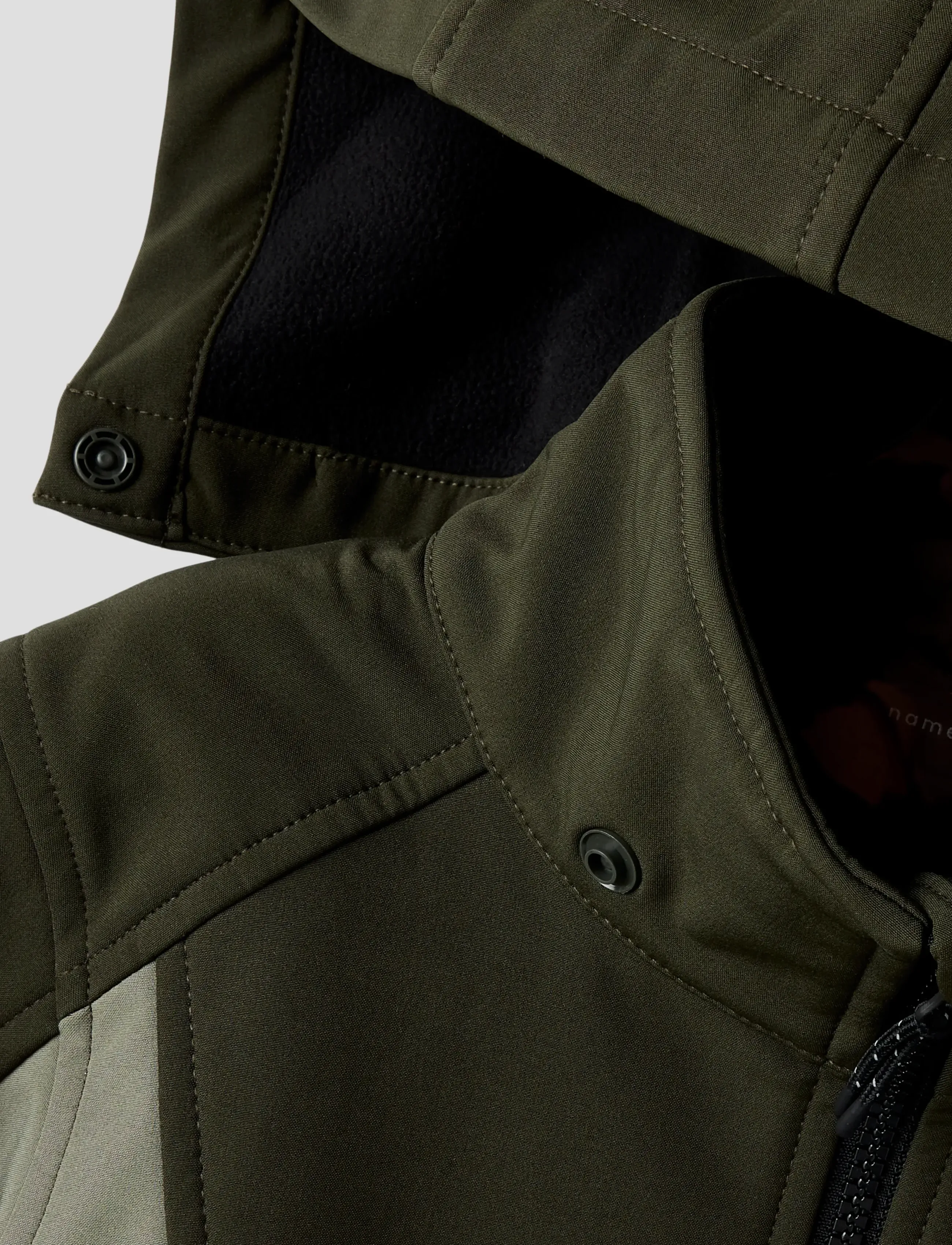 name it - NKNALFA08 SOFTSHELL JACKET BLOCK FO - dusty olive - 4