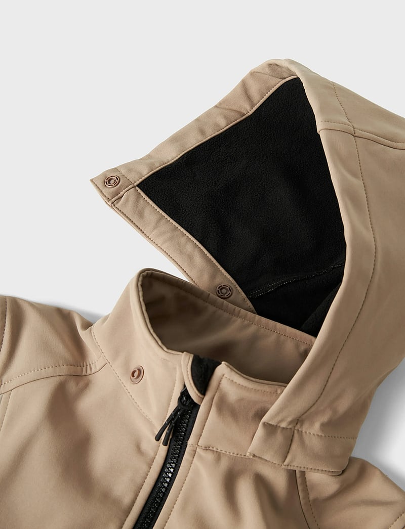 name it - NKNALFA08 SOFTSHELL JACKET BLOCK FO - softshell-jacken - silver mink - 0