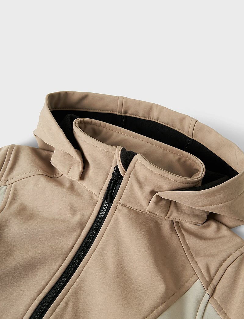 name it - NKNALFA08 SOFTSHELL JACKET BLOCK FO - softshell-jacken - silver mink - 5